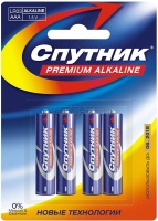 СПУТНИК PREMIUM Alkaline LR03/4В - Эл.питания (4/80)