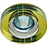 8080-2 желтый-серебро G5.3  MR16 светильник декоративный со стеклом Feron