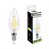 Лампа LB-66 (7W) 230V E14 4000K свеча  филамент