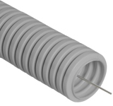 Труба ПВХ гофрированная D=16мм (50м) серая "AGIS Profile" (50м/уп)
