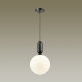 4671/1 PENDANT черный/белый Подвес E27 1*40W (тип лампы СВЕЧА ) 220V OKIA