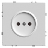Розетка 1-местная с защитной шторкой (механизм) б/з, 250В, 16А, серия Эмили, RST16-5109-01, белый фарфор, soft touch