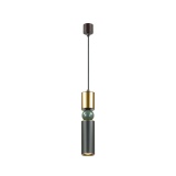 4073/5L ODL19 044 черный/золото/зеленый Подвес GU10 1*5W SAKRA