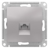 Розетка компьютерная RJ45 механизм алюминий ATLASDESIGN