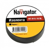 Изолента NIT-B15-10/BL черная Navigator