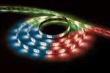 LS607 Лента светодиодная, 60SMD(5050)/m 14.4 W/m 12V 5m красный/зеленый/синий на белом основанииIP65,