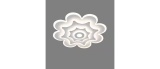 37516 WHITE+GOLD/БЕЛЫЙ+ЗОЛОТО LED D500/H100/1/LED/60W