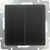 Черный матовый - Выключатель двухклавишный проходной / /WL08-SW-2G-2W  Werkel