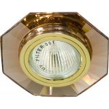 8120-2/(CD3011) коричневый-золото, G5.3  MR16 светильник декоративный со стеклом Feron