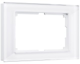 Белый, стекло - Рамка для 2-ой розетки/WL01-Frame-01-DBL Werkel