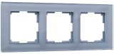 Werkel серый, стекло - Рамка на 3 поста WL01-Frame-03 Серый