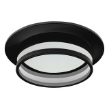 Светильник DL502 LUNA потолочный встраиваемый, 15W 230V GX53, черный, круг, без лампы