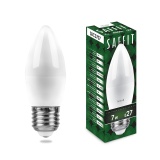  Cафит Лампа  7W свеча Led E27 4000K C37 SBC3707 560Lm (10/200)