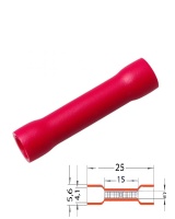 Соединительная гильза изолированная L-26 мм 0.5-1.5 мм² (ГСИ 1.5/ГСИ 0,5-1,5) красная REXANT
