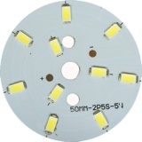 LB-1762, чип,  светодиодный модуль на алюм.плате, 5W 10LED SMD5730 275Lm 6400K D50mm