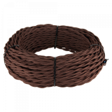 Ретро кабель витой 3х2,5 (коричневый) 50 м 