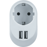 Адаптер NAD-USB01-1E-C-WH с/з 1 гн. USB3.4A
