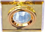 8170-2/(CD3006) желтый-золото, G5.3  MR16 светильник декоративный со стеклом Feron
