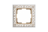 Белый золото жемчуг - Рамка на 1 пост  /WL07-Frame-01-белое золото Antik Werkel