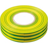 Изоляционная лента 0,13*15 мм. 20 м. желто-зеленая, INTP01315-20