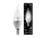 Лампа Gauss LED Candle Tailed Crystal Clear E14 4W 4100K 1/10/50