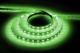 Лента светодиодная, 60SMD(5050)/m 14.4W/m 12V 5m зеленый на белом, LS606