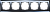 Черный, стекло - Рамка на 5 пост / WL08-Frame-05  Werkel