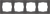 WL03-Frame-04/ Рамка на 4 поста (серо-коричневый, basic)