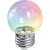 Лампа LB-37 3LED/1W 230V E-27 шар RGB 45*70mm ПРОЗРАЧНАЯ быстрая смена цвета (1/10/200)