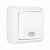 Олимп Выкл. 1 кл. с подсветкой белый