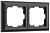 Черный  Fiore - Рамка на 2 поста WL14-Frame-02