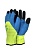 Перчатки акриловые с вспененным латексным покрытием #500 (салат. син. с черн пальч)(1/480) (по 10шт)