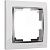 Белый/хром - Рамка на 1 пост +хром/WL03-Frame-01-white Werkel